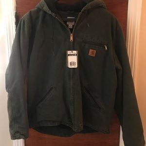 Carthart Men’s Moss Fleece lined duck jacket